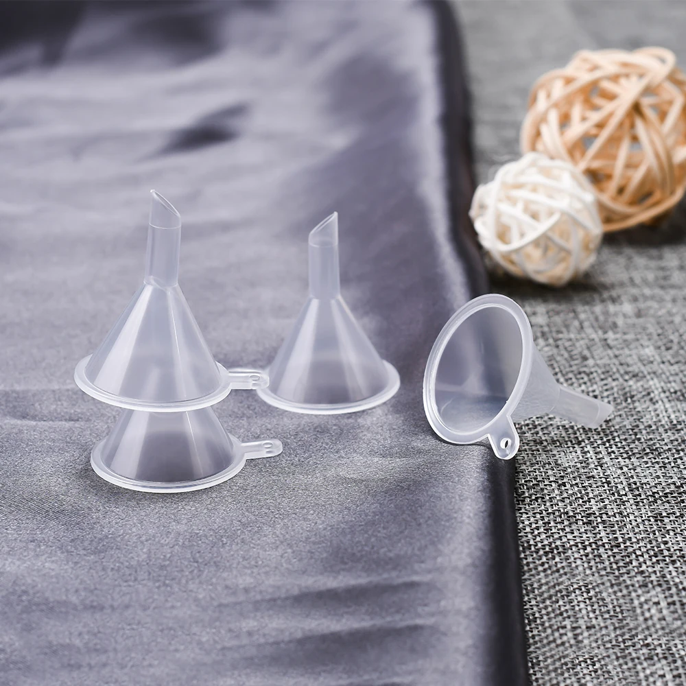 Wholesale Supply  Wide Mouth Clear Plastic Perfume Powder Funnels Mini Funnels for Science Lab Bottle Filling Liquid
