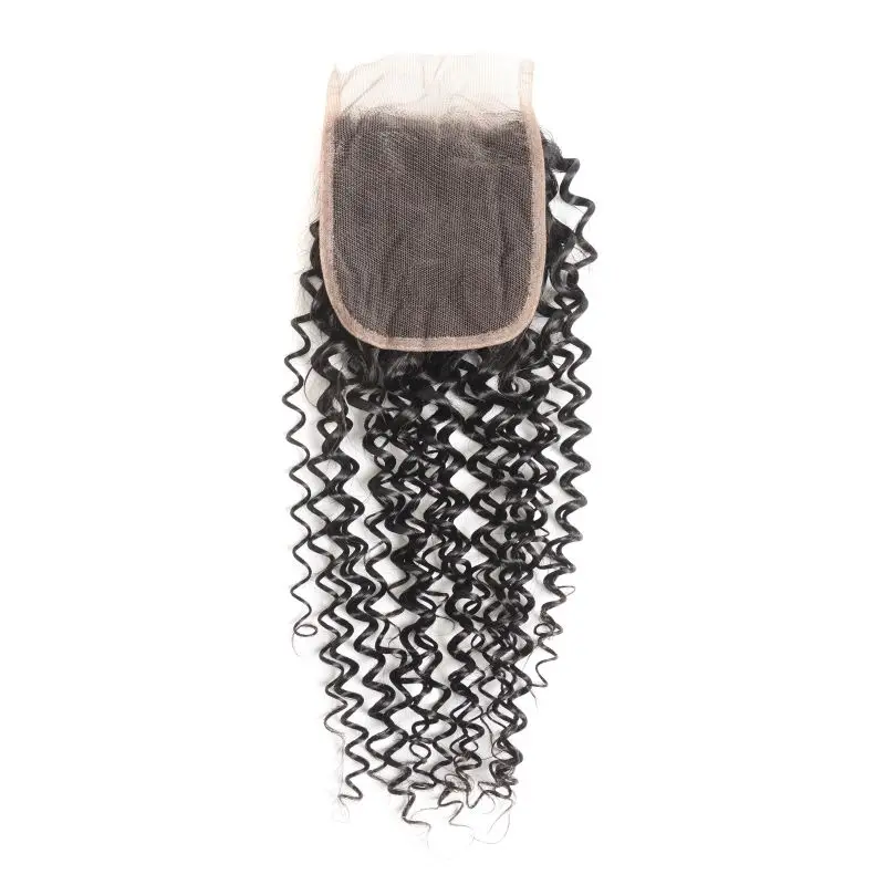 
One Donor Top Quality Brazilian Hair Thin Swiss Closures Factory Price Unprocessed 4*4 6*6 Jerry Curl Lace Closure 