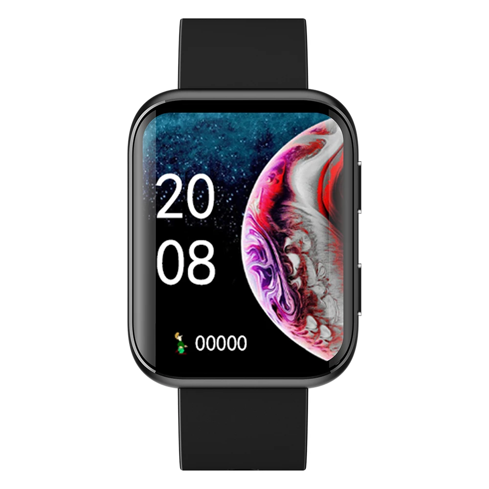 Trendy men and woman smart watches metal case and rubber band touch screen wooden unisex casual sport smart watches