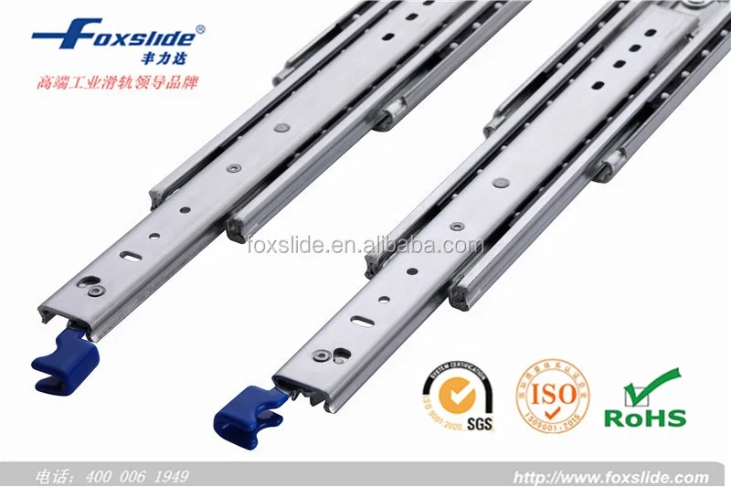Foxslide 220 KG Draw Industrial Sliding Rails with Super Loading Locking Telescopic Glide Heavy Duty Ball Bearing Drawer Slide