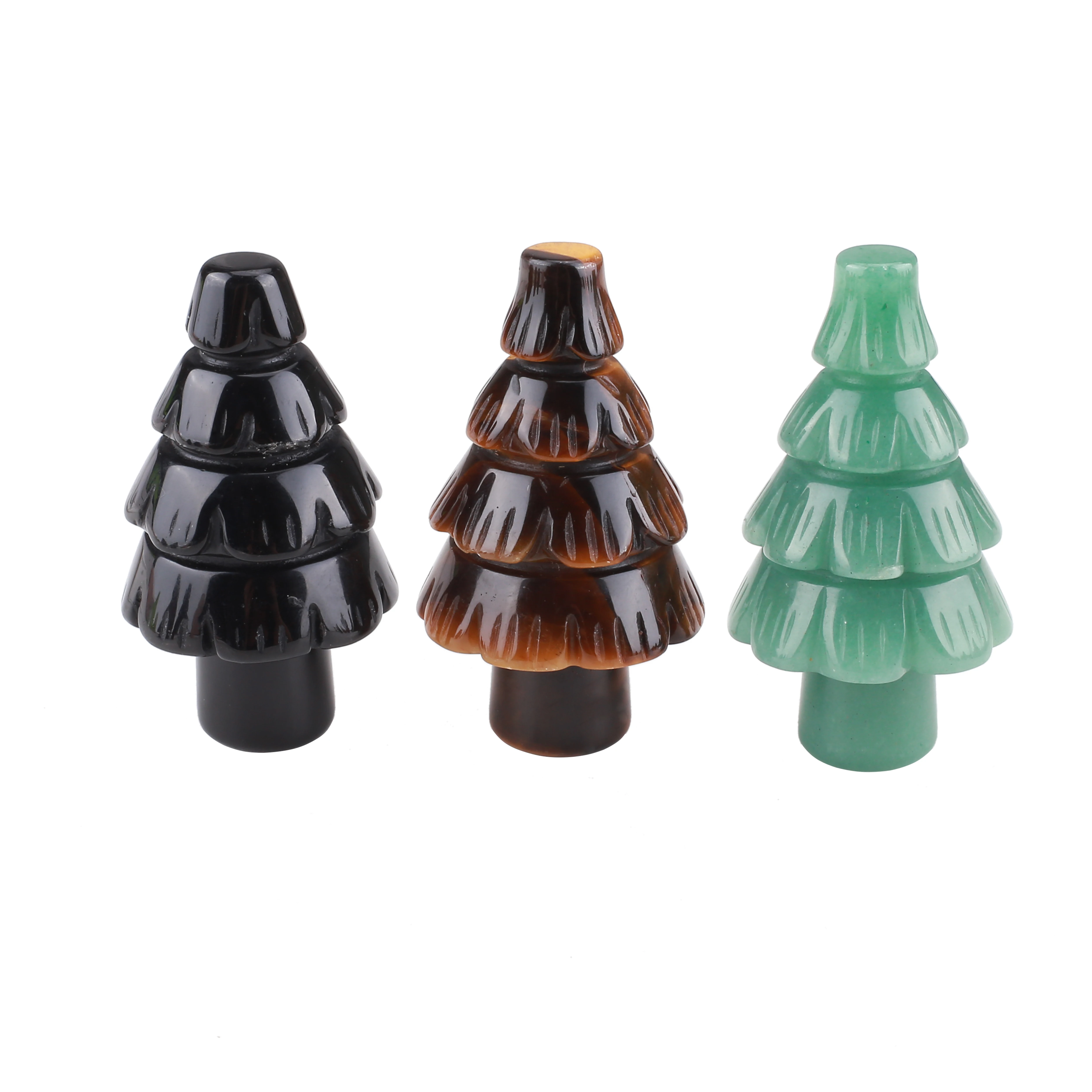 Small Night Light Home Creative Student Girl Christmas Gift Jade Christmas Tree Carved Crystals