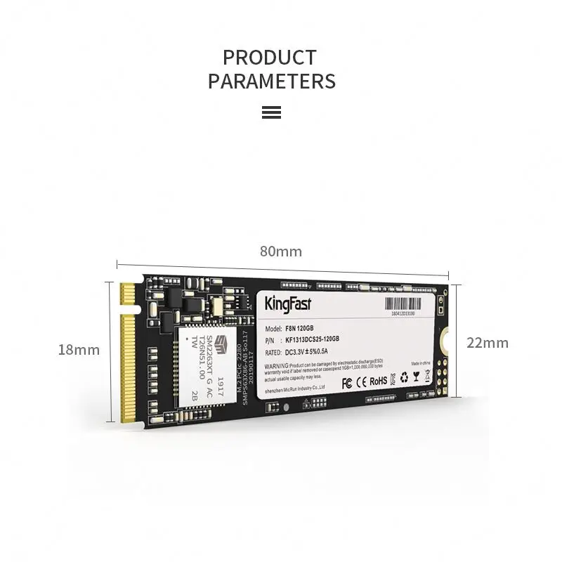  KingFast M2 M.2 128 ГБ 256 500 512 2 ТБ 120 1 22 мм PCIe 3 NVMe SSD gen3 x 4