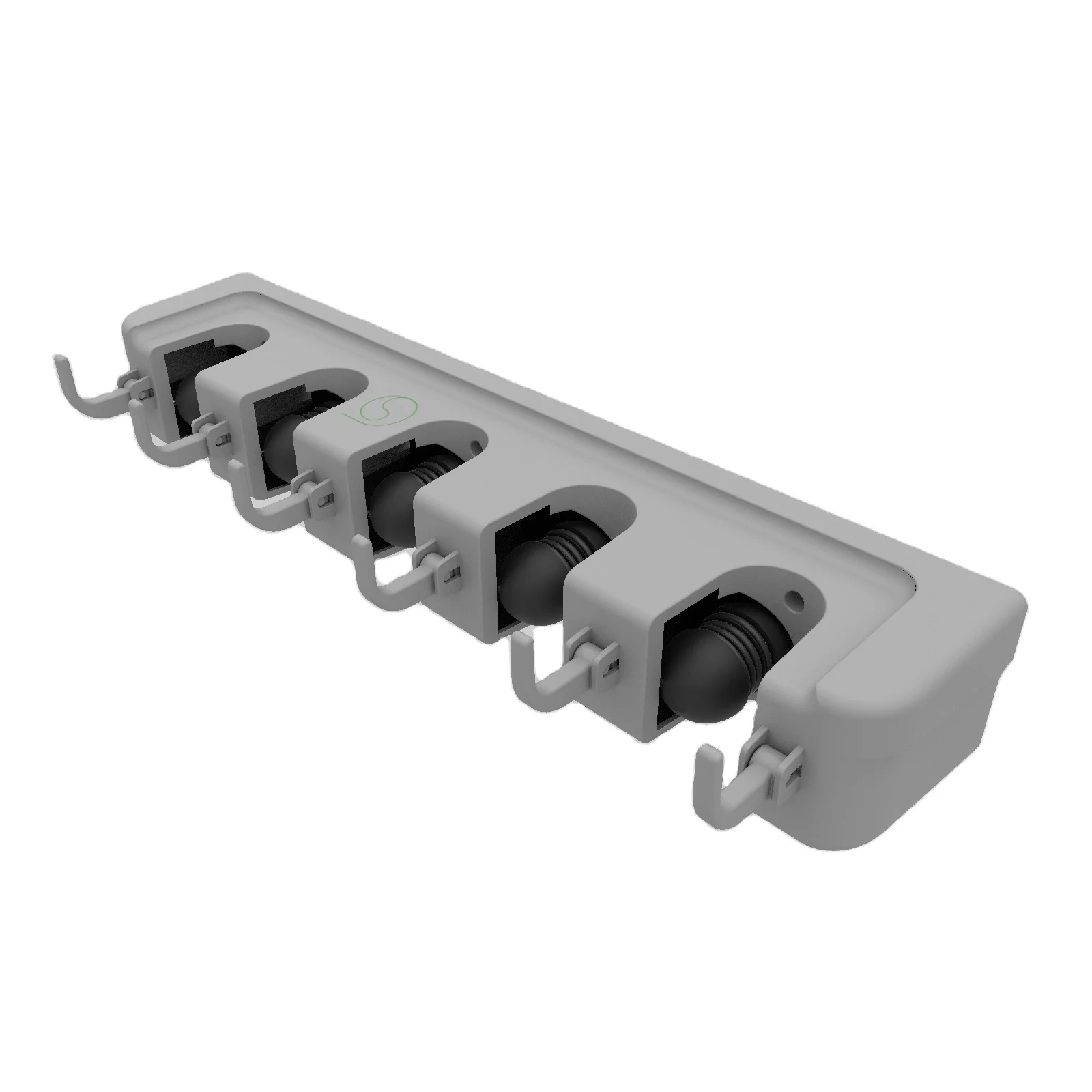 Snowball garden tools Holder Wall Mount with 6 hooks mop broom tool holder