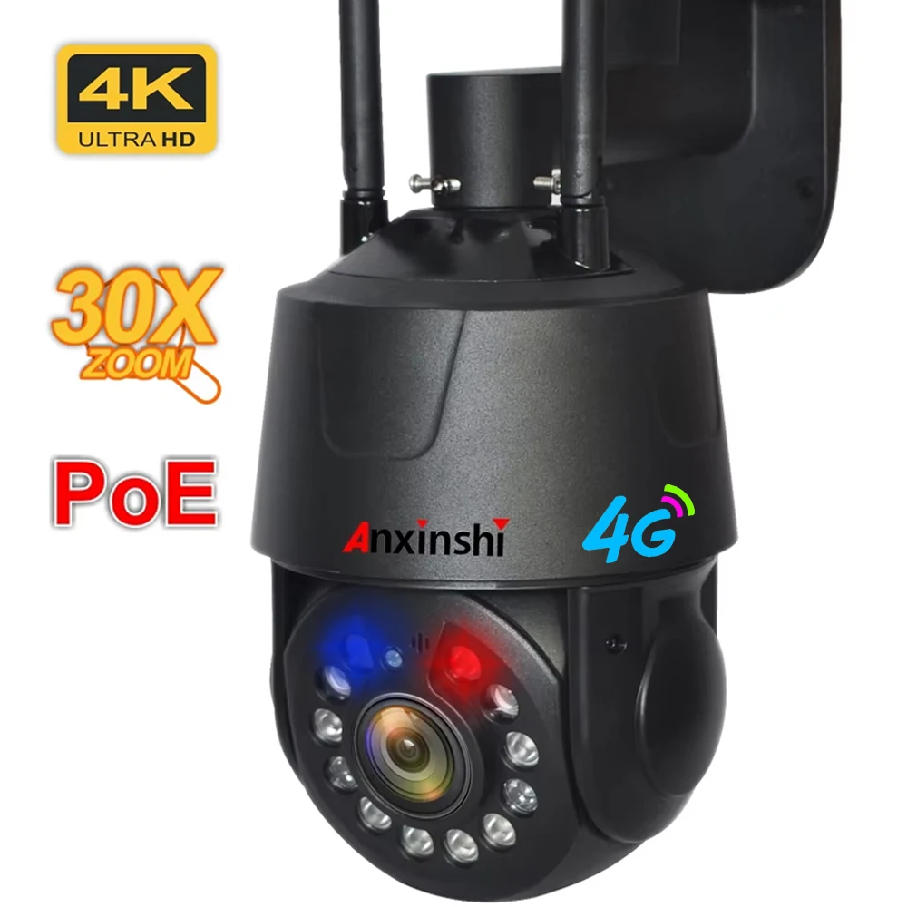 4K 30X зум Wi-Fi 4G POE Мини-PTZ камера AI отслеживание человека Автоматический зум PTZ камера