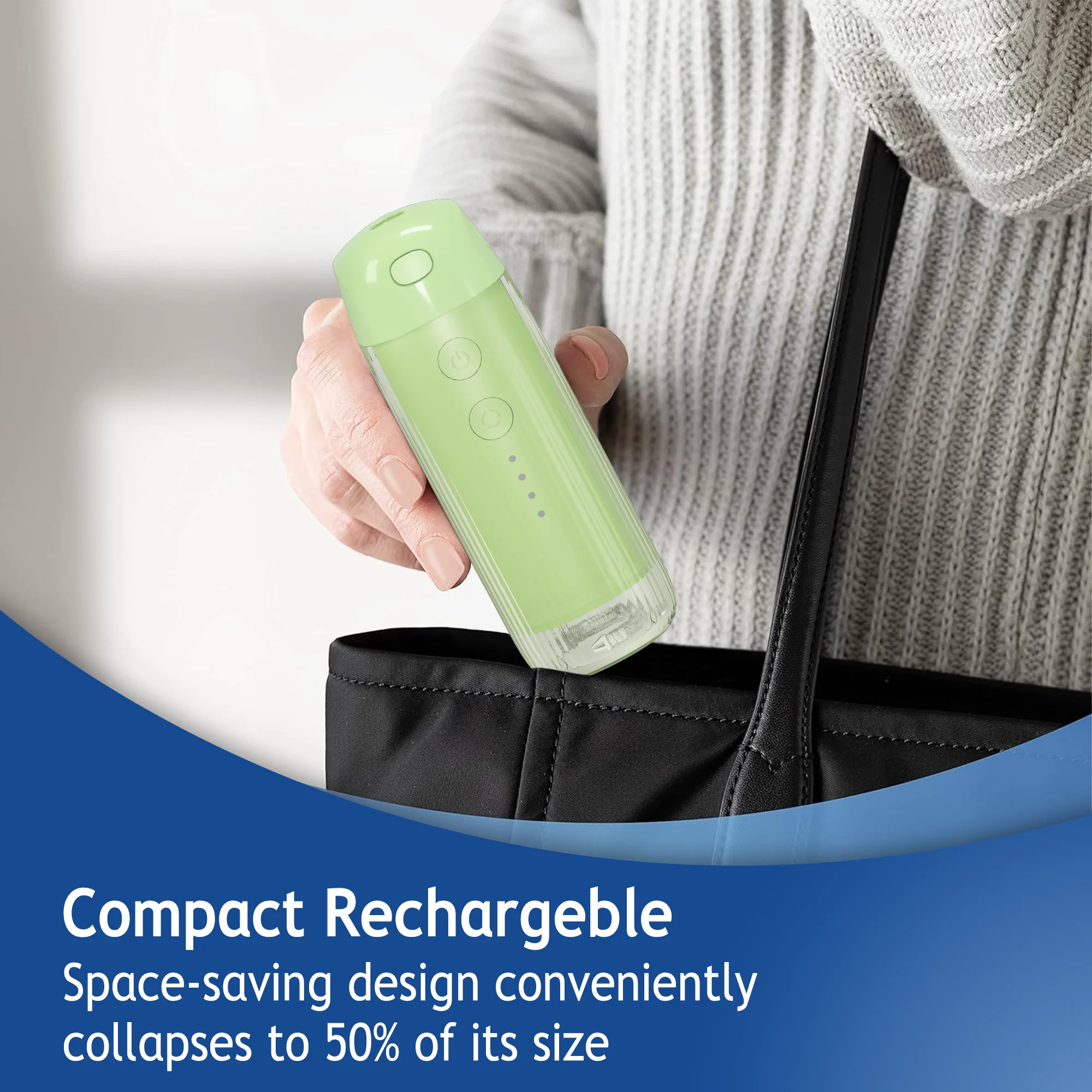 Free sample Portable Foldable Water Flosser Teeth Cleaning Private Label Rechargeable Cordless Electric Dental Oral Irrigator