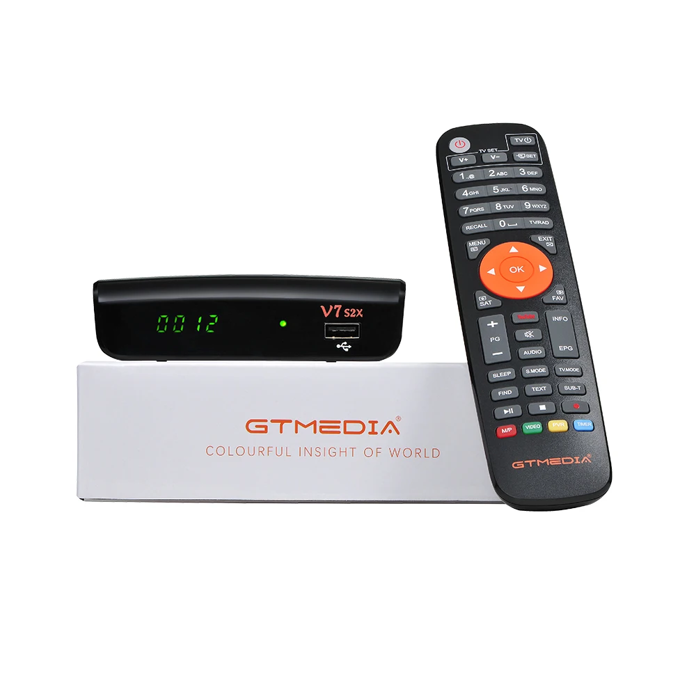  Быстрая доставка оригинальный спутниковый декодер GTmedia v7 S2X HEVC DVB