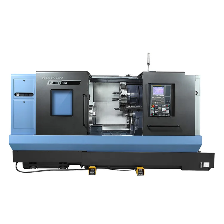 Высококачественный обрабатывающий центр Korea DOOSAN PUMA 3550/4005 серии токарный станок с 12 инструментами, цельная наклонная кровать