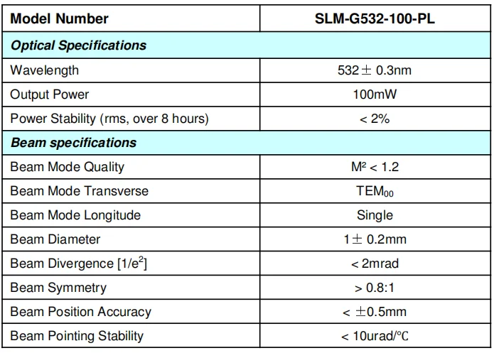 100mW 200mW Single Longitudinal mode 589nm yellow SLM laser for Holography
