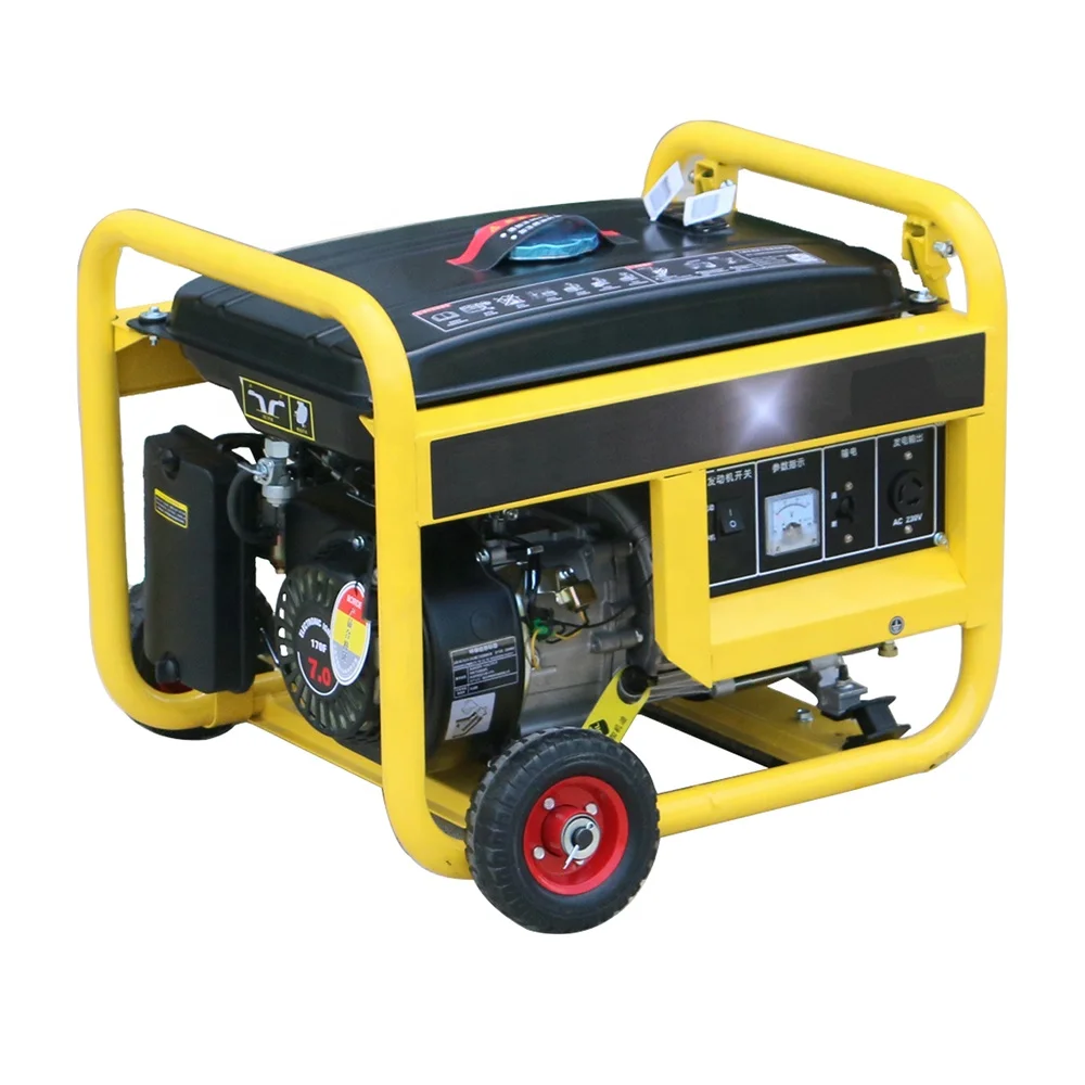 gasoline generator set 3kw 3200w gasoline power plant 230v 3kw generator for 1.5 HP air conditioner, refrigerator, TV, lighting,