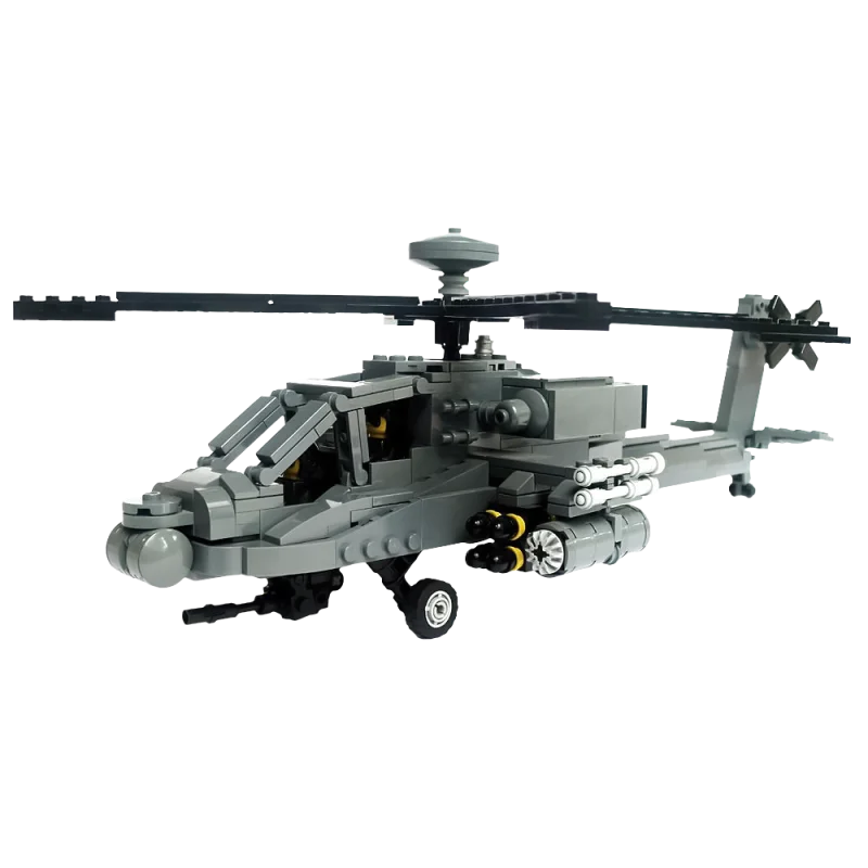Военный Боевой вертолет GoldMoc MOC-154144 AH-64D боец игрушки наборы строительных блоков