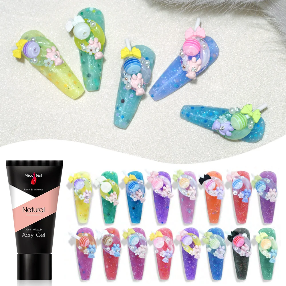 Пользовательские тепловые изменения свечения в темных цветах UV наращивание ногтей Цвет акригель Al Mayor ногти Poligel