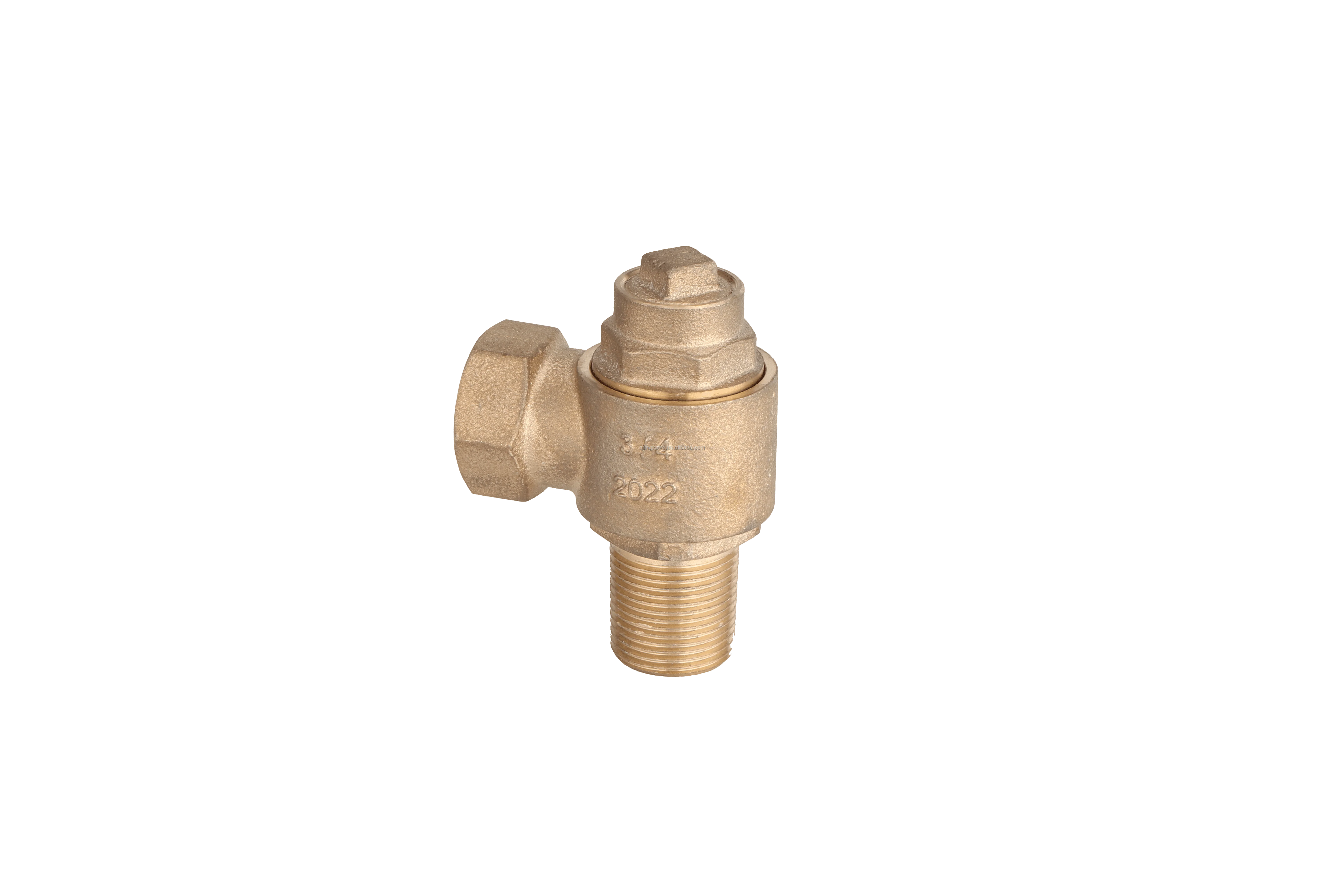 Swivel DN32 water drain flow steam control long thread pipe insert brass plug valves