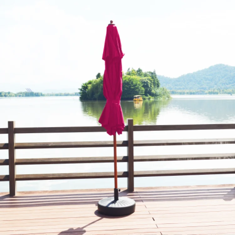 Customized Outdoor Aluminum Center Pole Parasol Custom Print Market Wholesale Patio Parasol Umbrellas