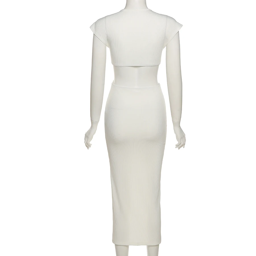 Kliou K21D03415  Summer Skinny Solid Sleeveless Club Dresses 2021 Casual Dresses  Women
