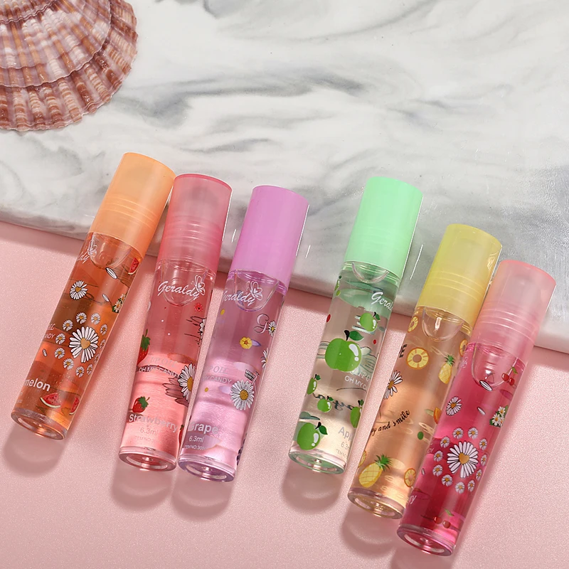 Fruit Lip Gloss Little Flower Daisy Transparent Colorless Lip Oil Lipstick Moisturizing Hydrating Lip Care
