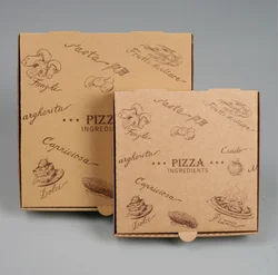 Cheap custom printed E/B flute die cut corrugated pizza box