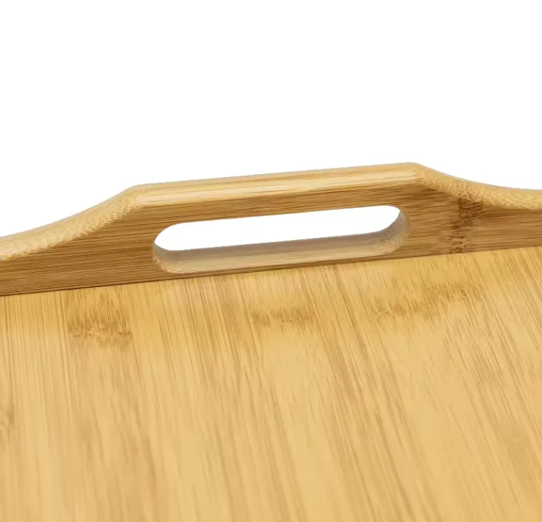 Portable Bamboo Laptop Computer Tray Breakfast in Bed Snack and Bed Table Tray with Folding Leg for Bathroom Tools