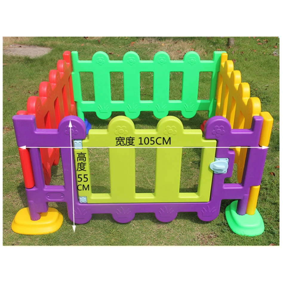 Large Plastic White Color outdoor Garden Kids Playpen Baby Safety Plastic Fences With Gate