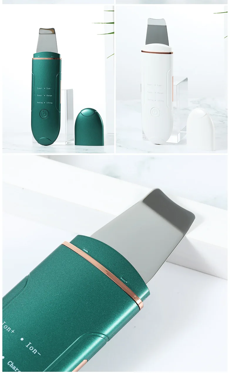 professional ultrasonic Facial Cleansing Skin Scrubber Blackhead Removal Cleaner Vibration Message Exfoliator