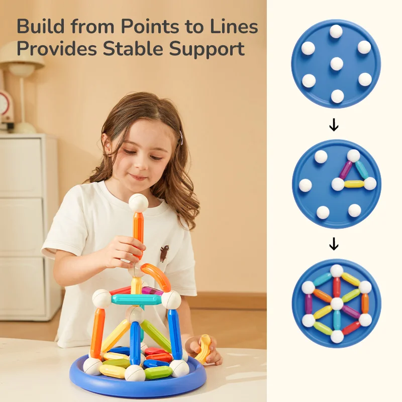 mideer MD1431/1432  Rainbow Magnetci-Building Sticks