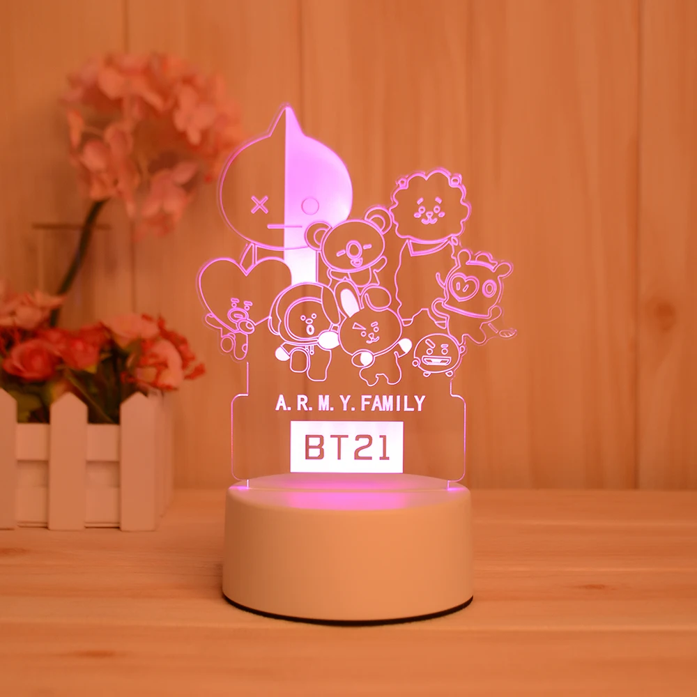 Zhongshan factory acrylic night light baby sleeping decor led light illusion 3D light