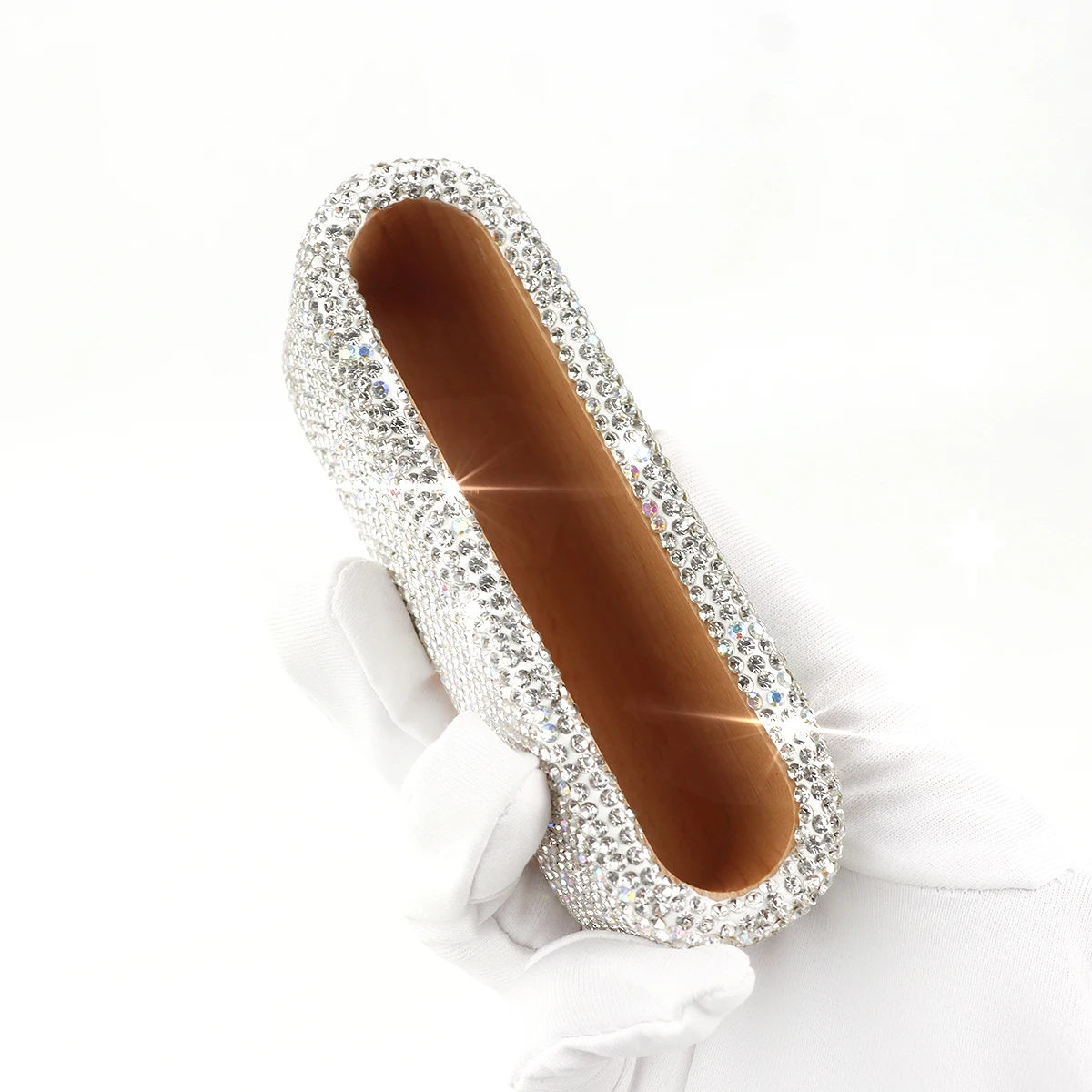 Luxury Diamond-encrusted Business Card Storage Box Advanced Sense Light Luxury Office Desktop Stationery for Household Use