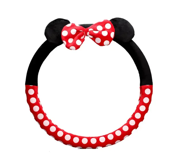 Hot Cute cartoon car steering wheel anime cartoon plush female car styling bow cute steering wheel cover car accessories