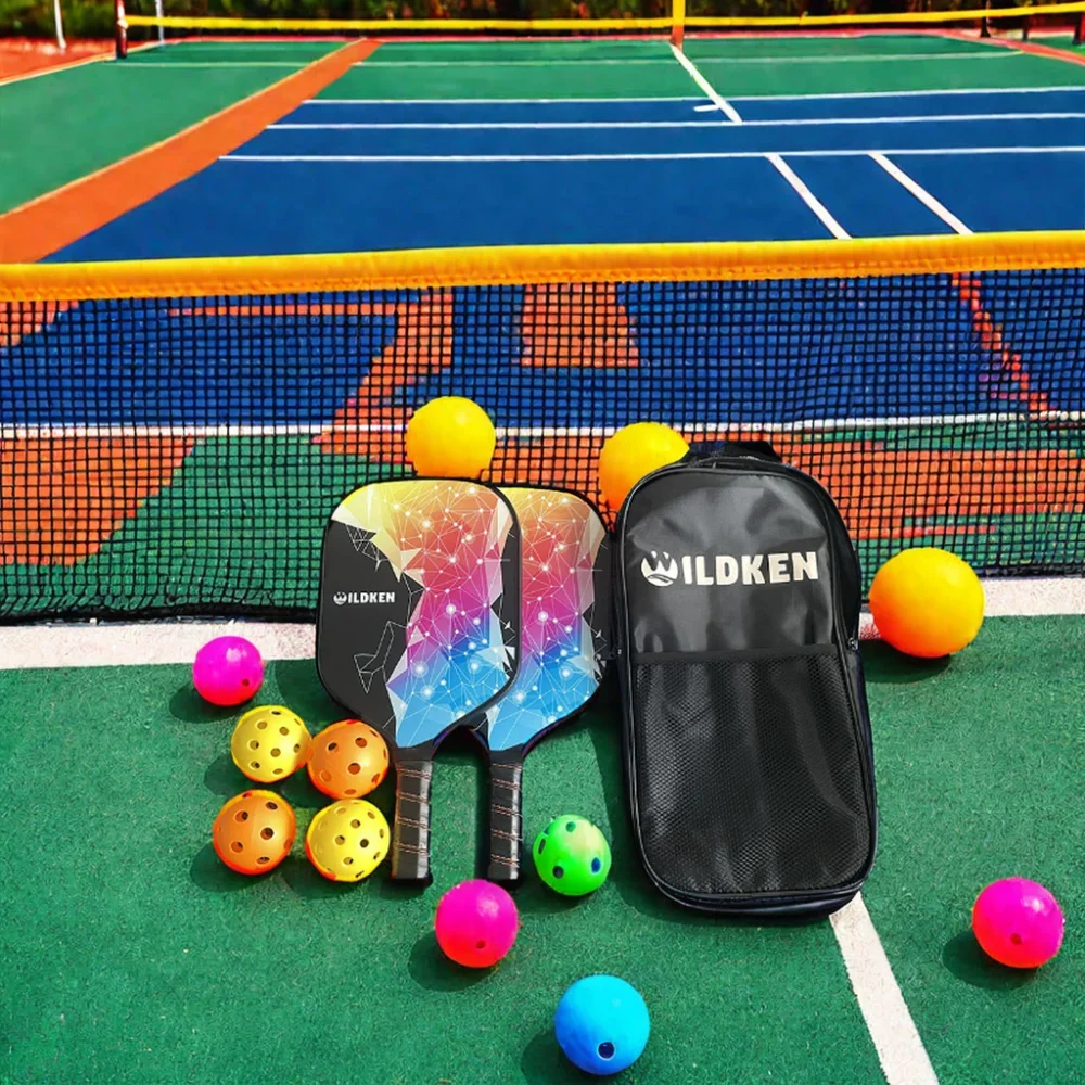 Fiberglass Pickleball paddle set 2paddle 4 Balls 1 bag 10mmPP honeycomb core Pickleball paddle set at low price