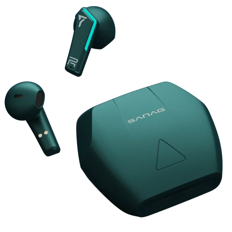Самые популярные зеленые шумоподавляющие наушники Sanag X pro с HIFI-уровнем звучания беспроводные BT