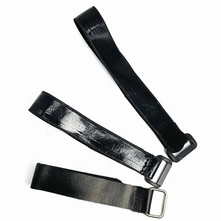 Fastening wraps Cable Wire strap custom size adjustable Reusable non-slip strap hook and loop strip with plastic buckle