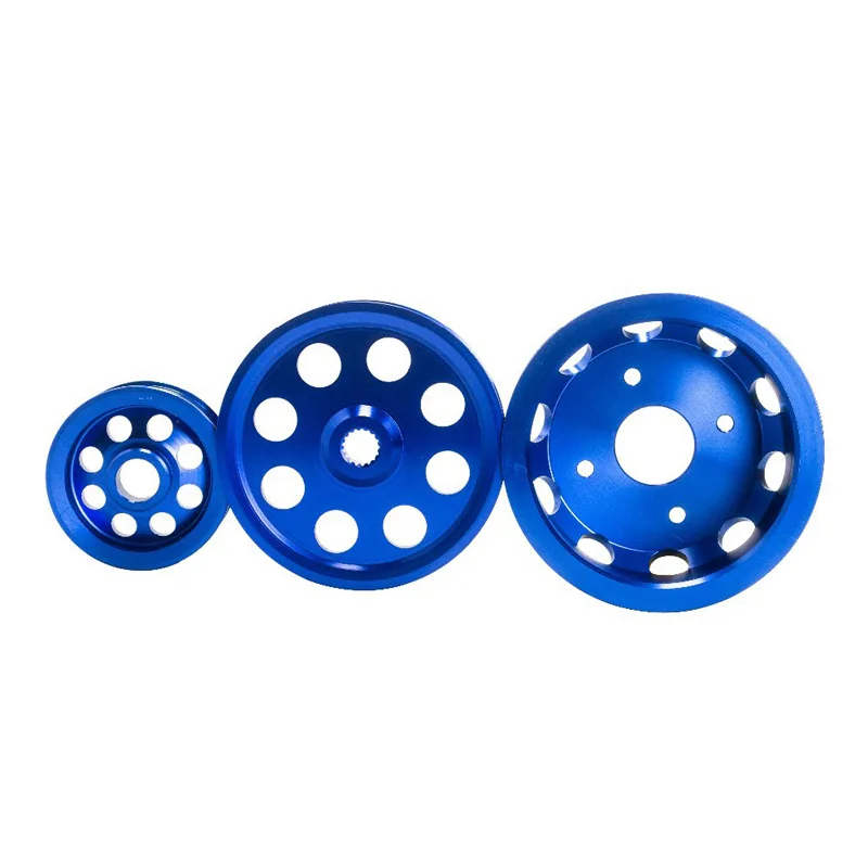 AUSO Racing Performance Aluminum Blue Crankshaft Crank Pulley For Nissan SILVIA S14 S15 SR20