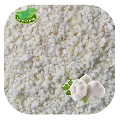 IQF fresh frozen peeled garlic dices cloves segments  fresh frozen crushed garlic diced frozen vegetables