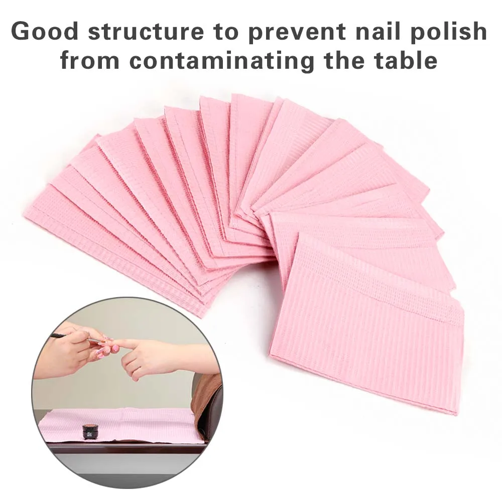 125Pcs Disposable Foldable Clean Pad Beauty Nail Care Polish Waterproof Tablecloth Manicure Tool Lint Paper Practice