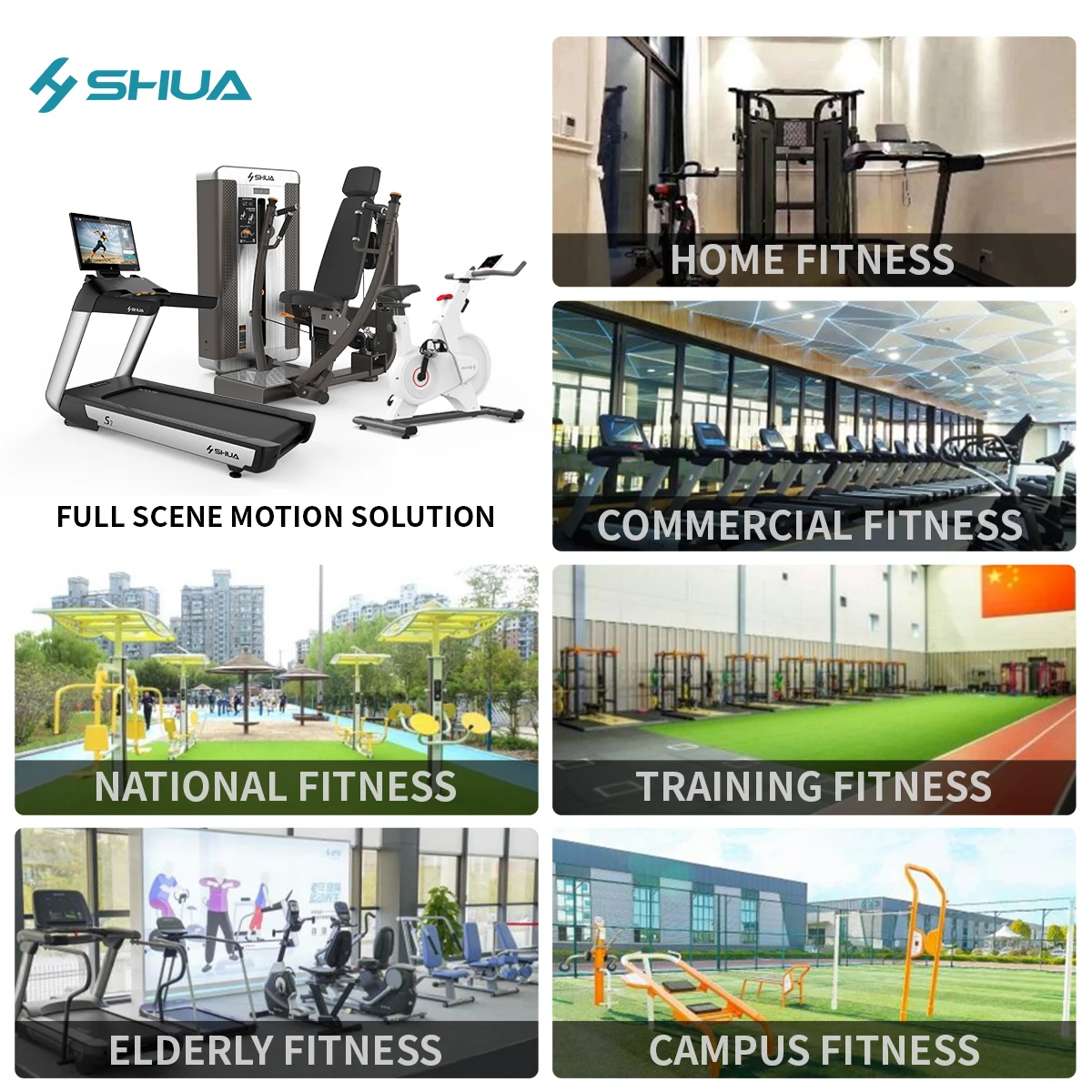 SH-T8919 Commercial Treadmill 15.6 Inch Led or 21.5 Inch Screen from SHUA company