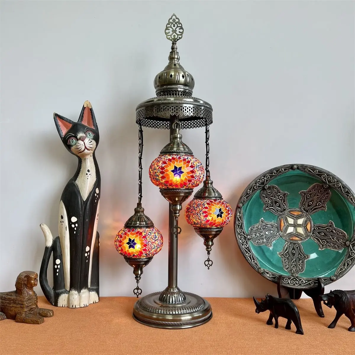 Modern Cheap Nordic Decoration Turkish floor lamp Art Mosaic Moroccan Lantern Lamp