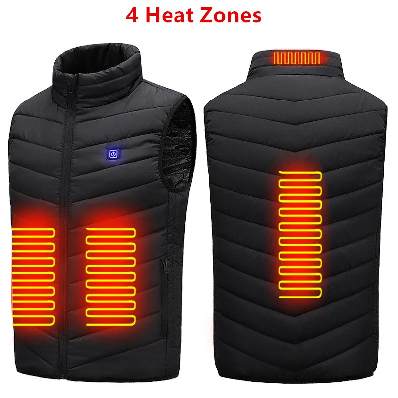 Winter Women Men USB Rechargeable Lightweight Heating Areas Jacket Vest Outdoor Heated Waistcoat Thermal Clothing Supplier