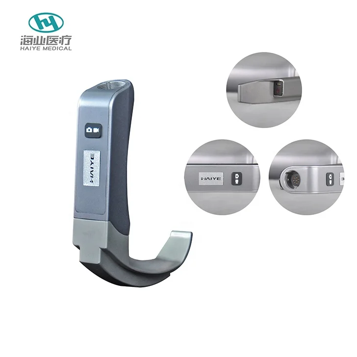 HAIYE медицинское оборудование горячая Распродажа дешевая цена сложность интубация дыхательных путей 5 размеров лезвия видео Ларингоскоп