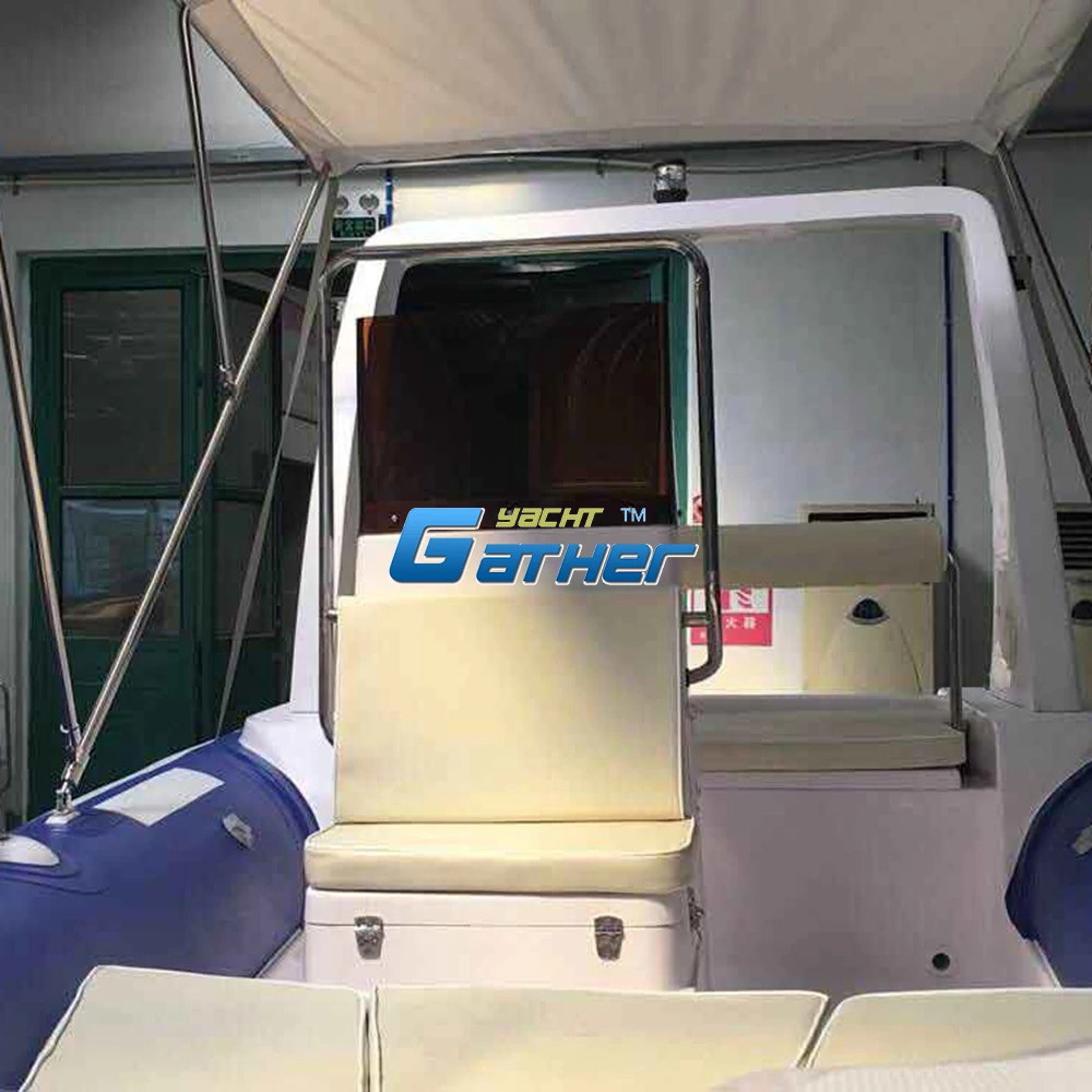 China factory direct 18ft 5.5m rib inflatable boat for sale RIB550A with hypalon tube console and seat backrest