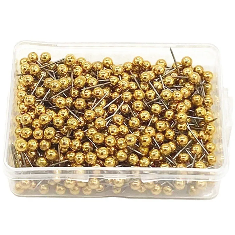Wholesale 200pcs/set Diy Round Pearl Head Pins Colors Straight Quilting Needles Sewing Crafts Pins With Box