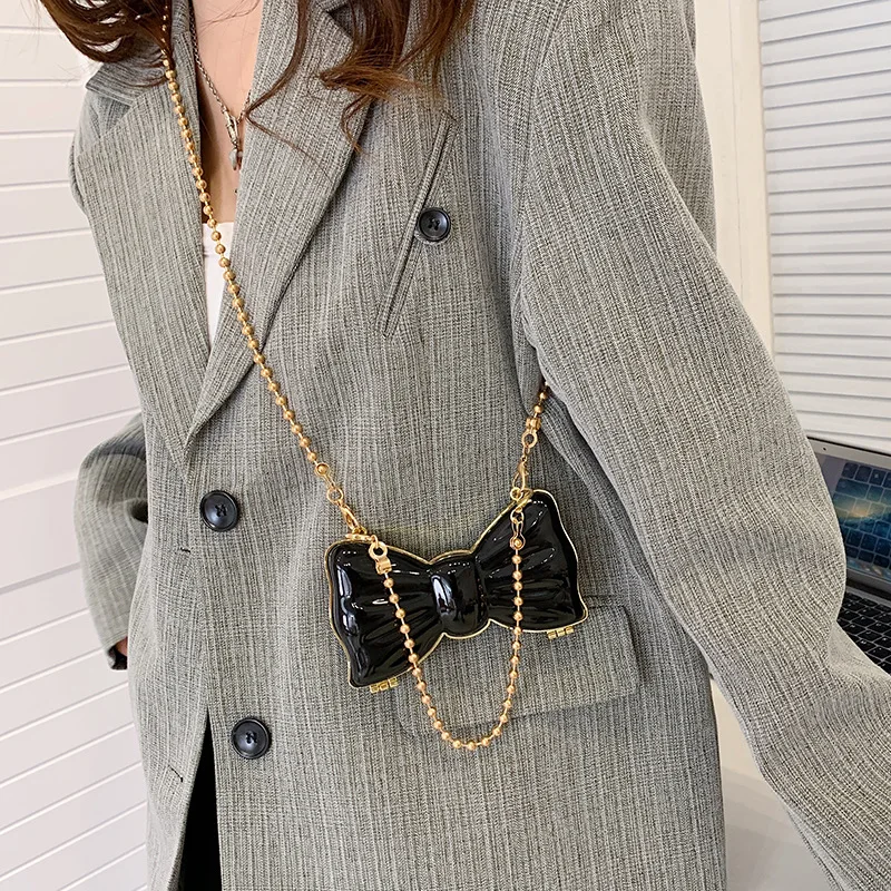 Manufacturer wholesale online celebrity Live mini acrylic bag girl chain crossbody bow dinner bag Aggreko purse