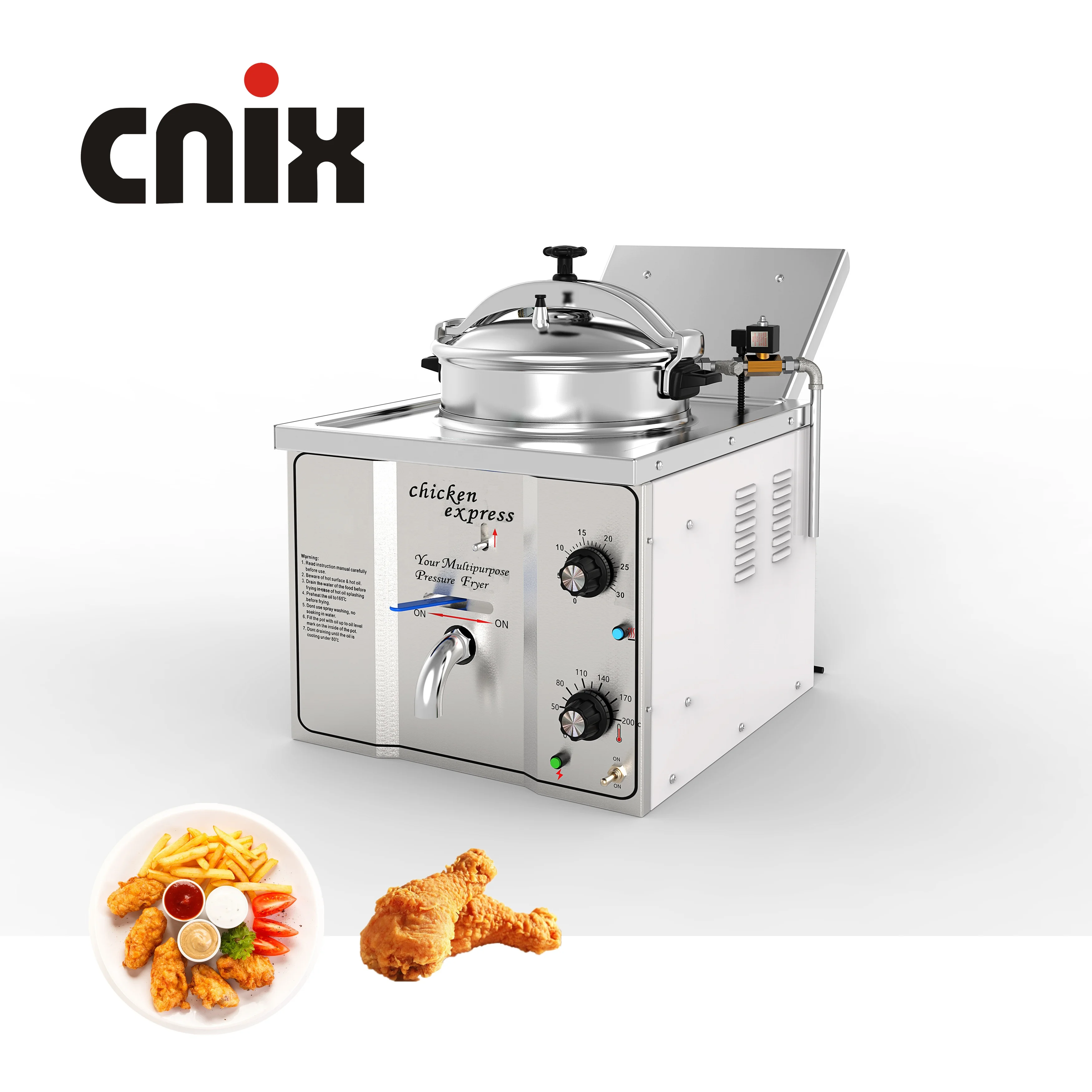 Cnix Commercial Electric Table Top Chicken Pressure Fryer Chicken Express Pressure Fryer MDXZ-16