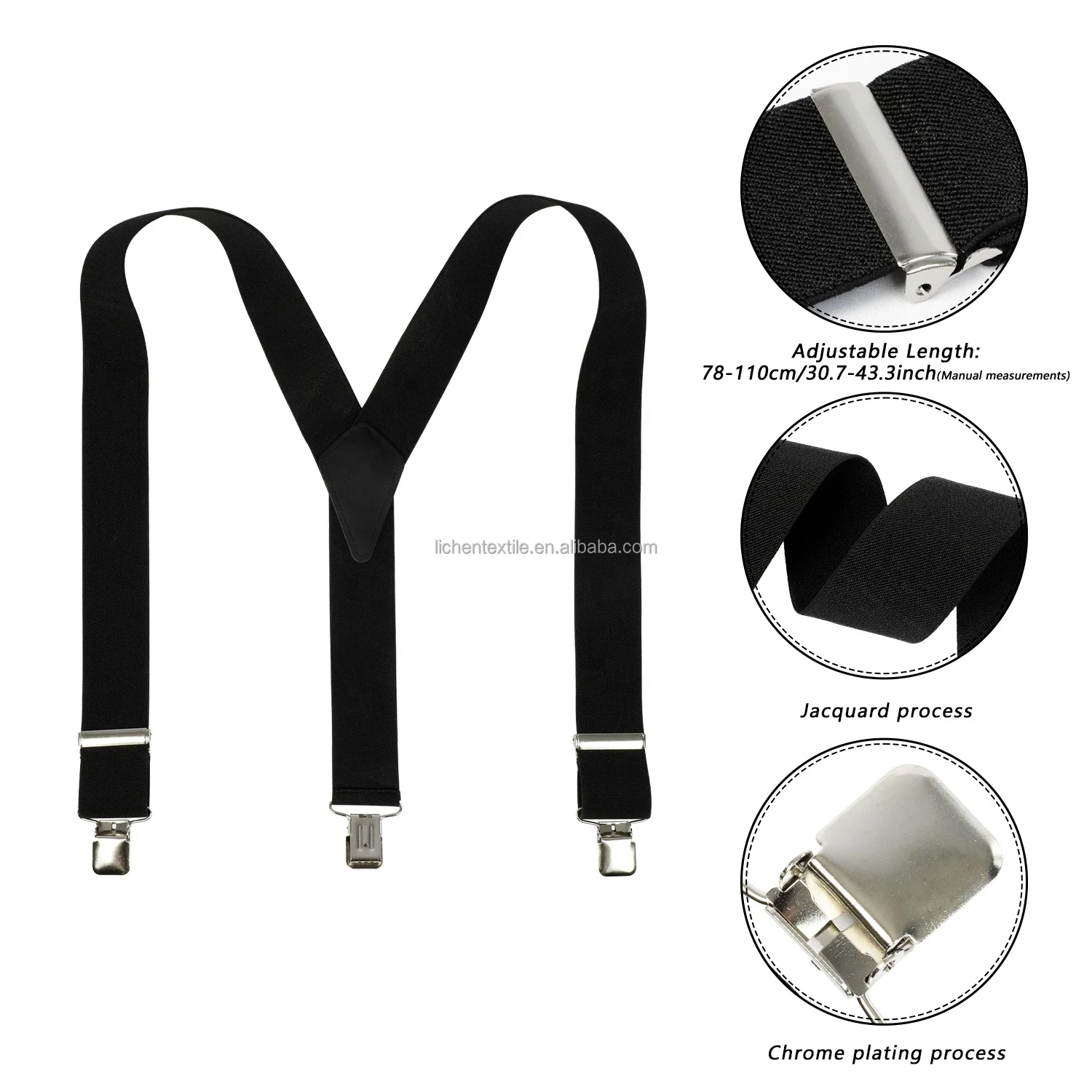 China Manufacture Multi Function Wholesale Elastic New Pattern Leather Suspenders for Men 5cm Width Y Suspedner