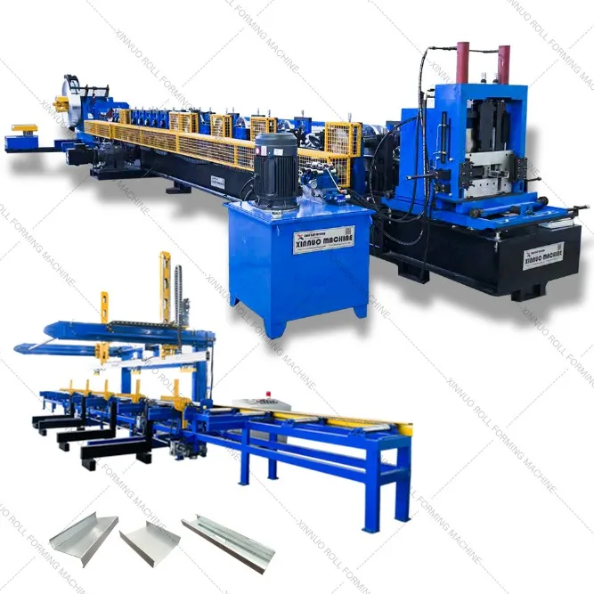 C Z purlin steel profile framing roll forming machine