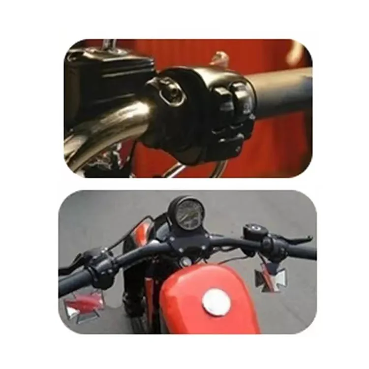 Motorcycle handlebar Aluminum switch start button turn signal headlight light push button switch for Harley