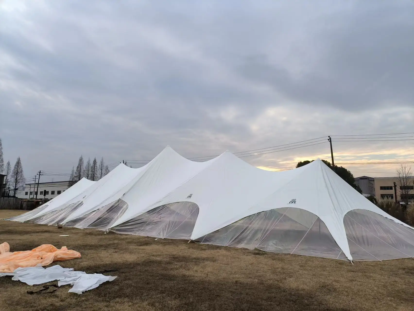 2024 new style easy set up fashion white wedding  big party outdoor event promotion star dome  tent