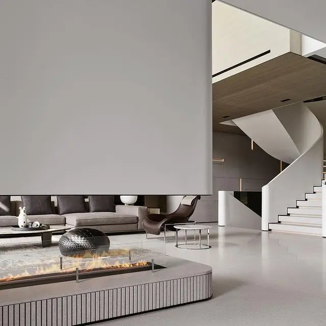 Eco-friendly 1200mm Indoor Burning Fireplaces Intelligent Real Fire Insert Bio Ethanol Living Room