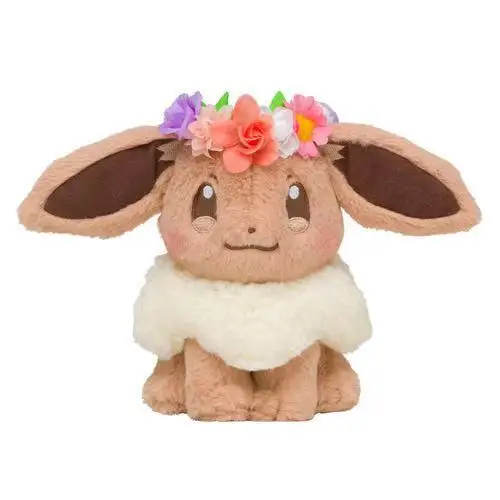 18cm cartoon anime Pokemoned Eevee plush cosplay spring wreath Eevee Easter Day gifts stuffed toy Charmander