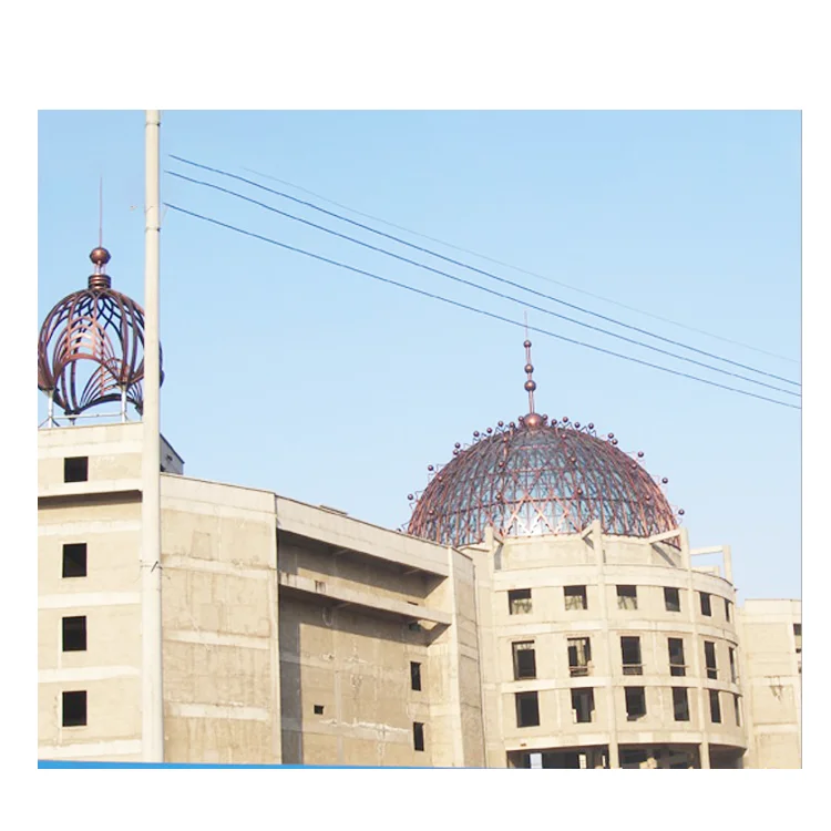 China Modern Custom Design Easy Install Space Frame Steel Structure Glass Dome Building For Church
