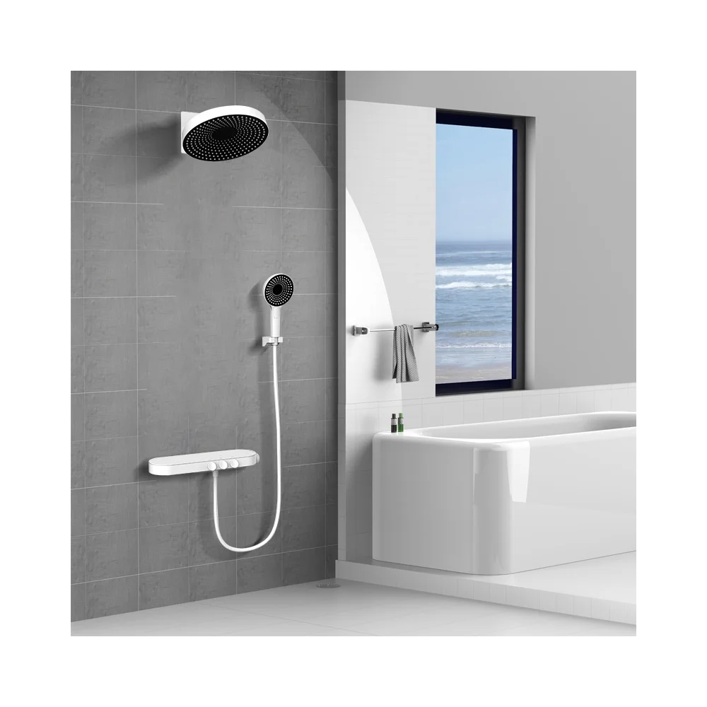 Modern 12 Inch Ceiling Rain Shower System Bathroom Faucets Wall Rain Shower Set With Head Shower