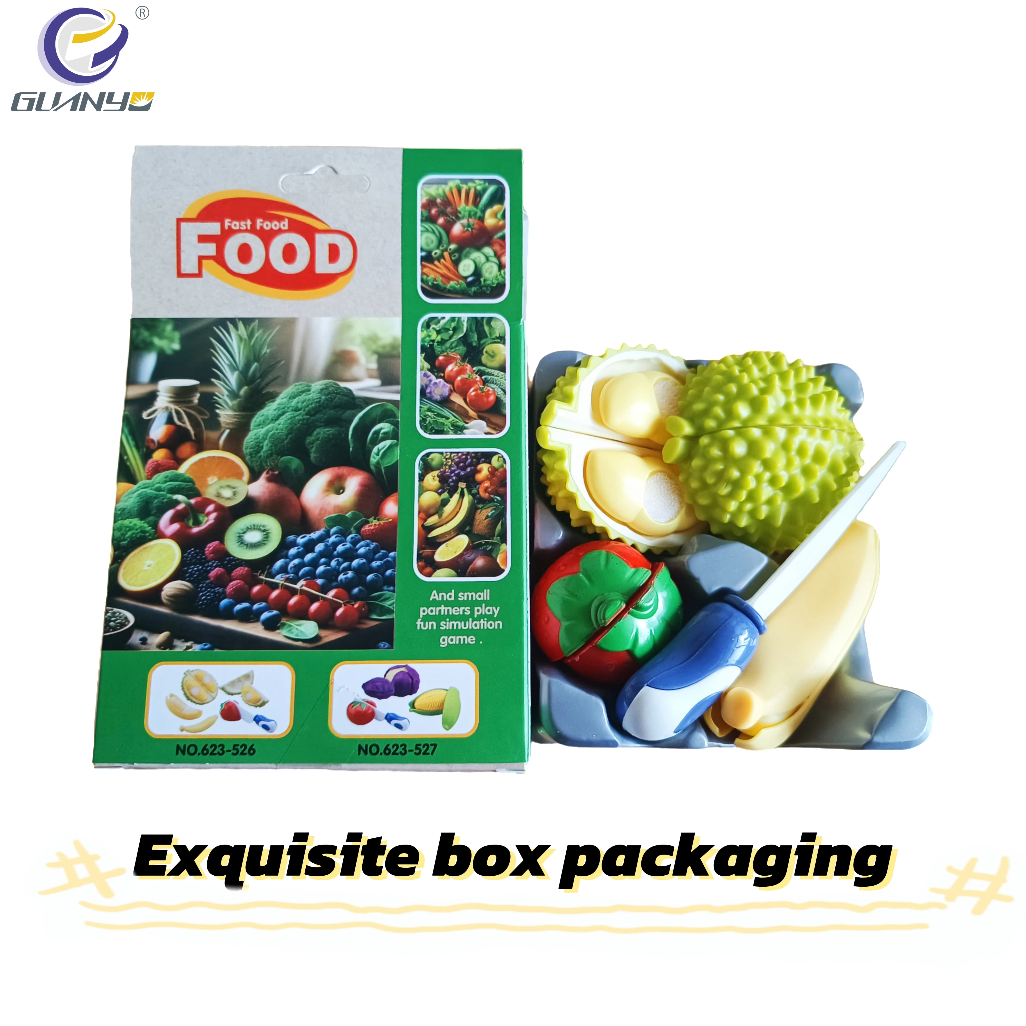 New Unisex Simulation Mini Fruit Set high Quality PP and PE Material Strawberry Durian Banana Stimulated Fruit Toy Gift For Kids